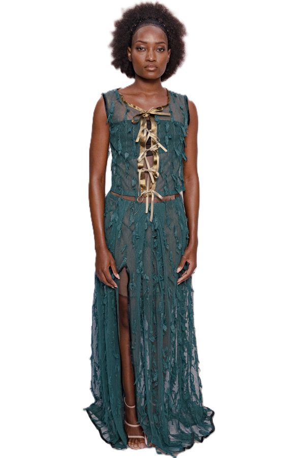 Forest-Green Party Dress