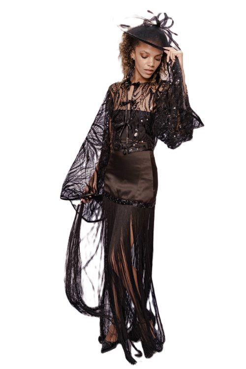 Noir Luxe Evening Dress